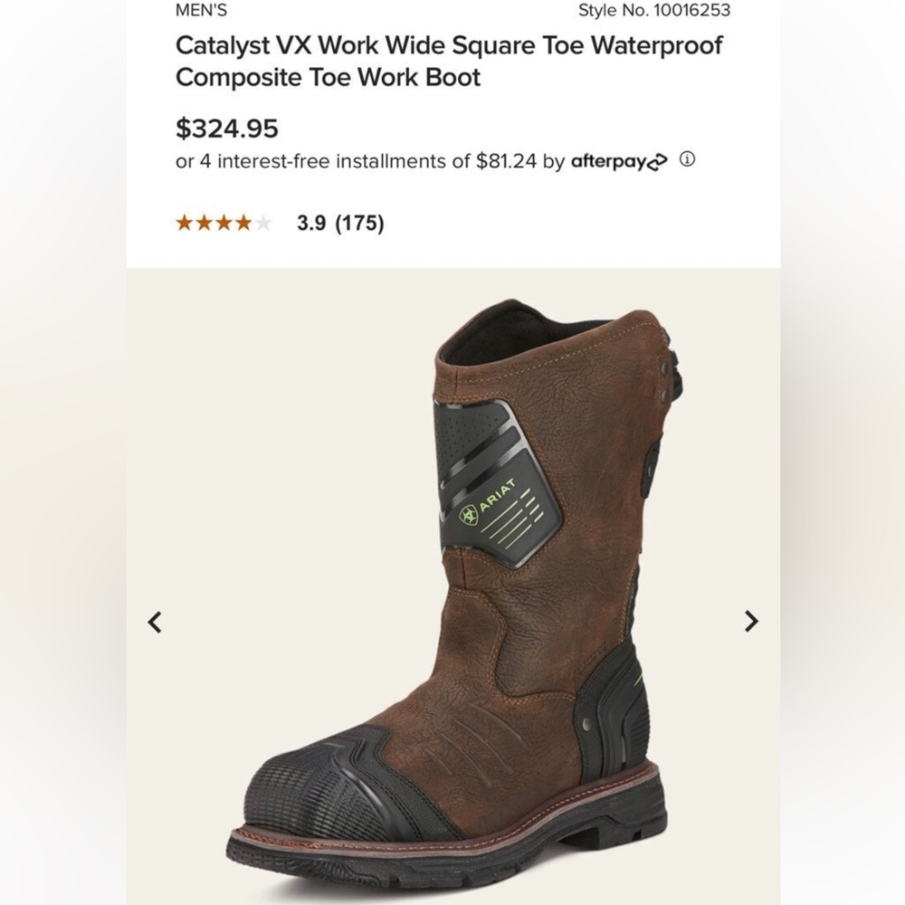 Catalyst VX Work Wide Square Toe Waterproof Composite Toe Work Boot
